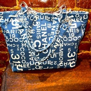 Chanel Rue Cambon Jumbo Canvas Tote